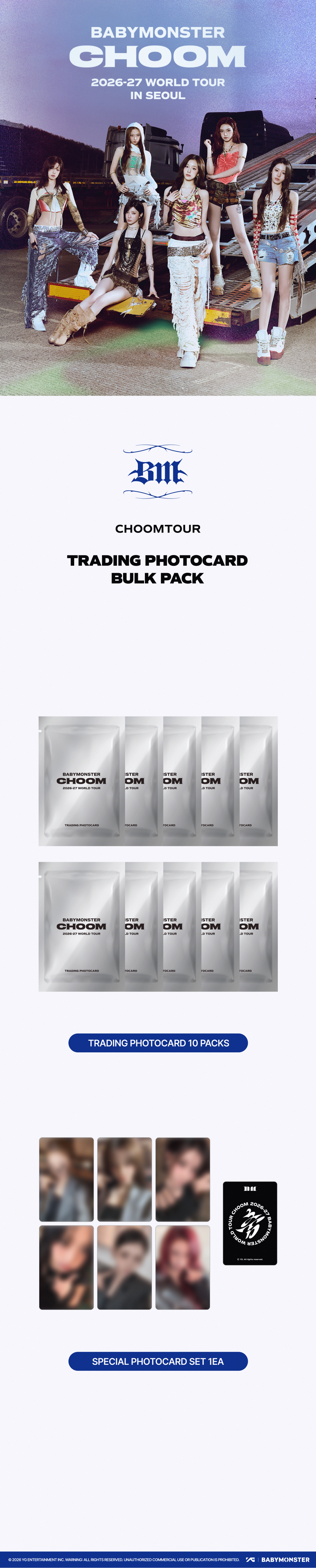 [CHOOMTOUR] BABYMONSTER TRADING PHOTOCARD BULK PACK