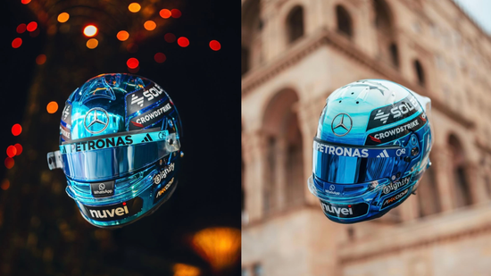 2024 George Russell 電鍍特殊盔 | RISE Racing Official 賽車精選店｜F1周邊 & 賽車卡丁裝備 & 模型