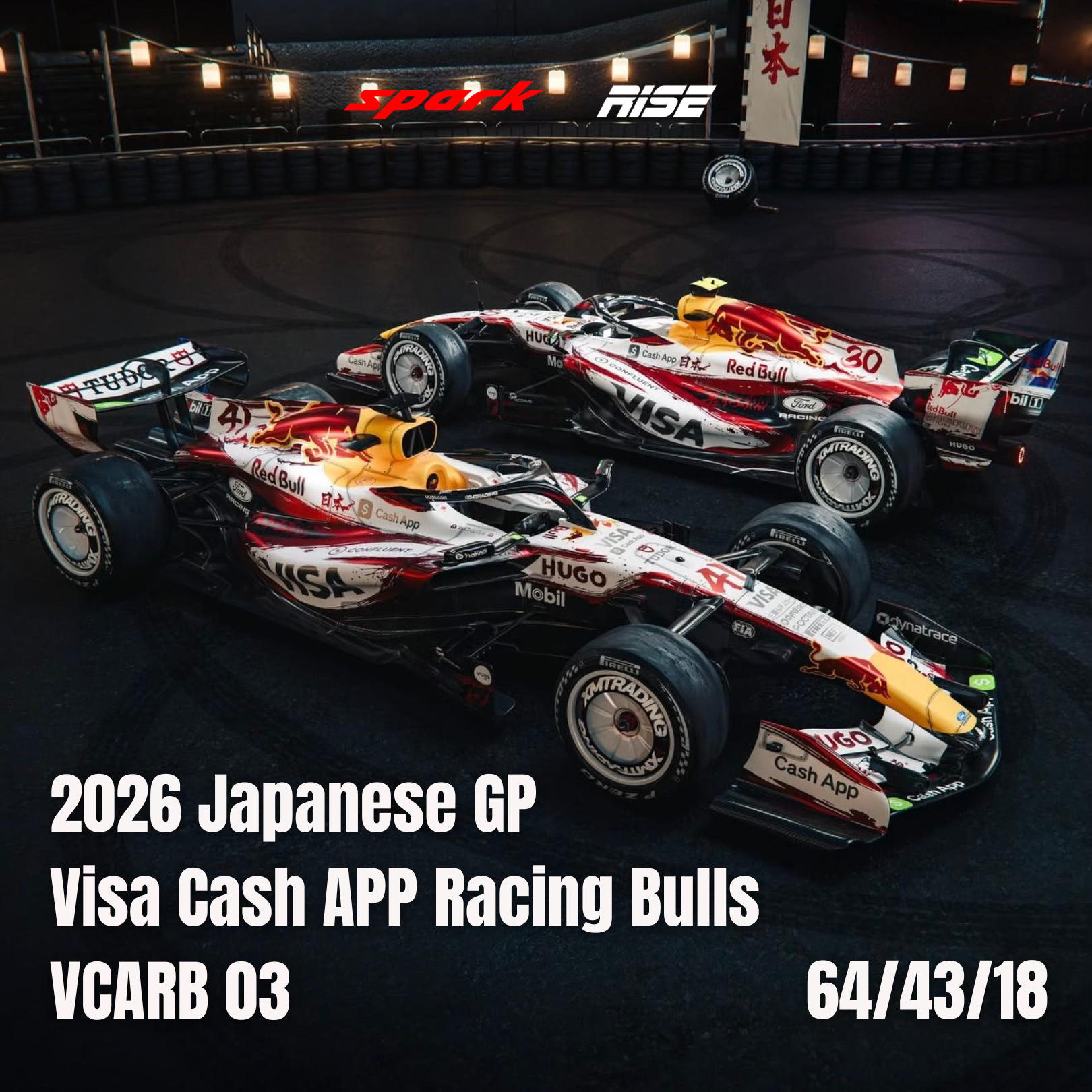 正式預售】Spark Visa Cash App Racing Bulls VCARB 03 2026 Japanese