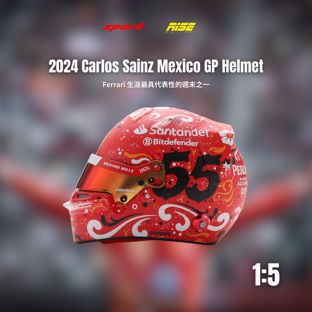 2024 Carlos Sainz Mexico GP Helmet2026 Japanese GP Mercedes AMG F1 team W17 (1080 x 1080 像素)