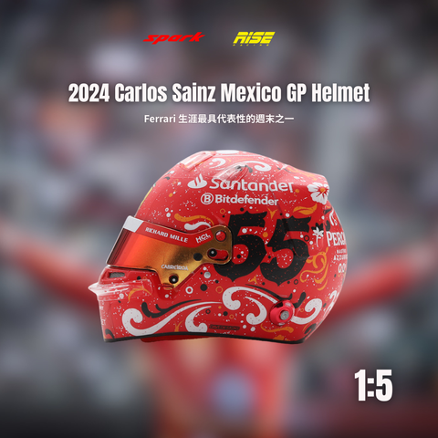 2024 Carlos Sainz Mexico GP Helmet2026 Japanese GP Mercedes AMG F1 team W17 (1080 x 1080 像素)