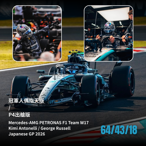 2026 Japanese GP 3個尺寸車模  Kimi 人偶版  George 出艙  15 狼小頭盔 (1080 x 1080 像素)