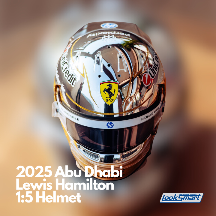 2025 Abu Dhabi Lewis Hamilton 15 Helmet (1080 x 1080 像素)