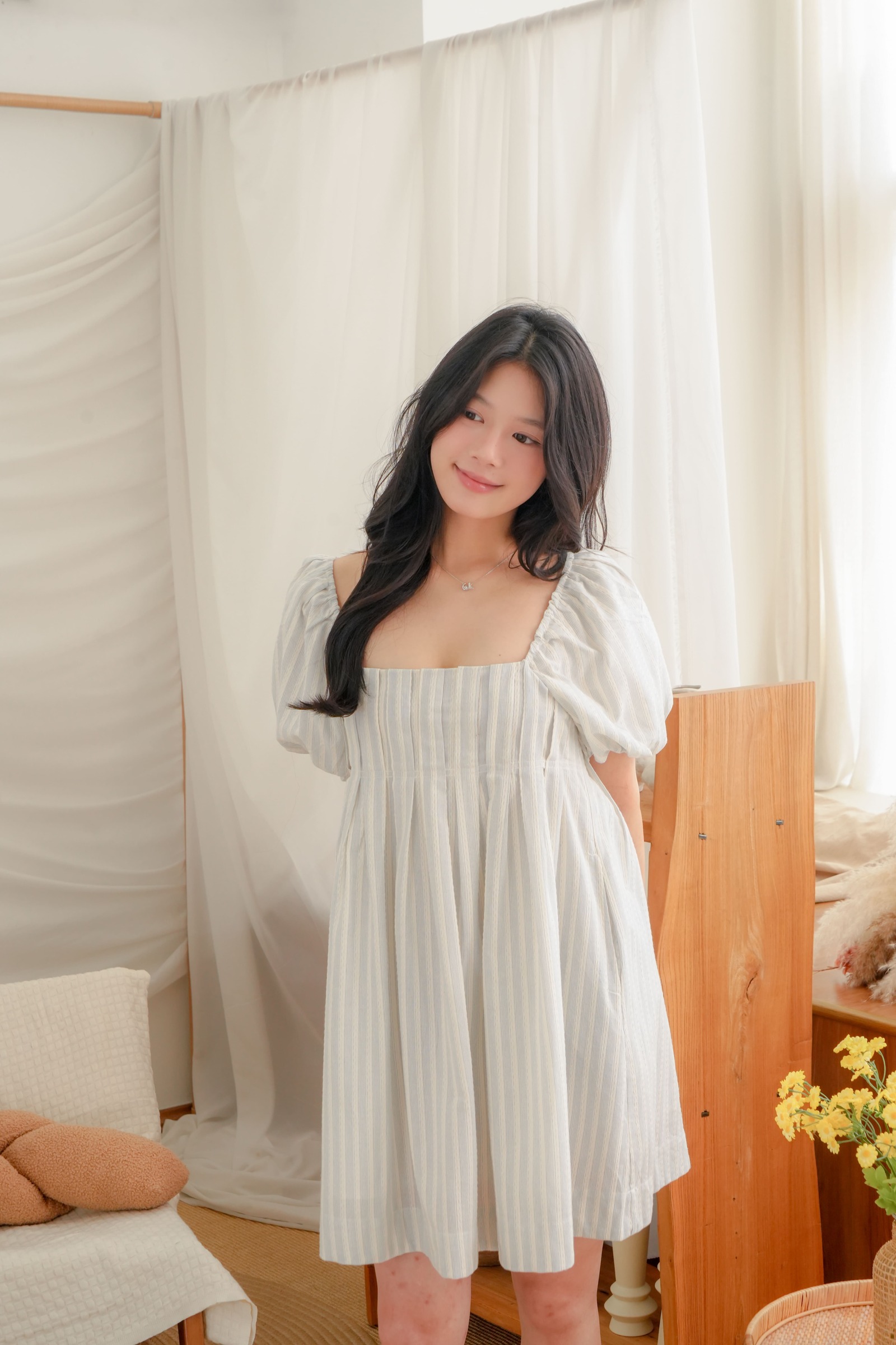 Allison Dress - Blue Stripes(11)