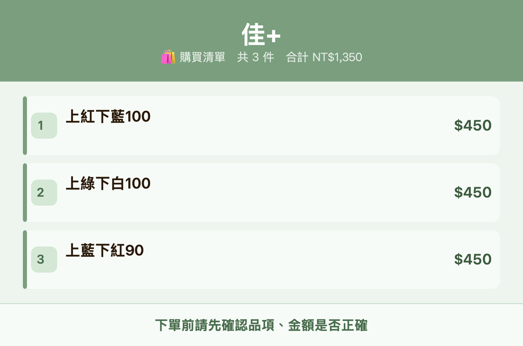 佳+_購買清單