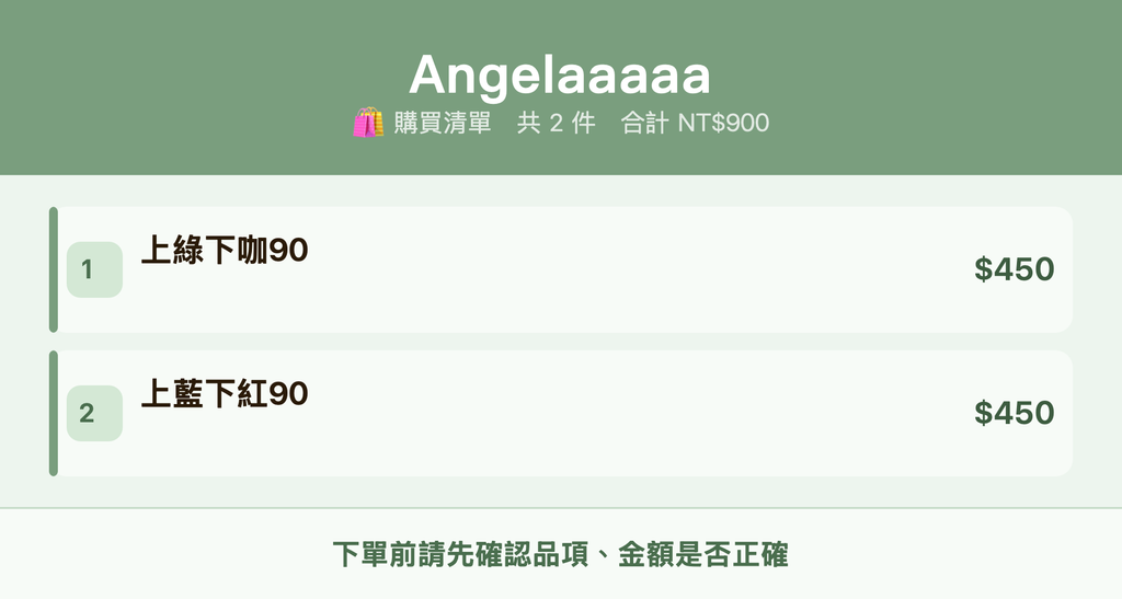 Angelaaaaa_購買清單