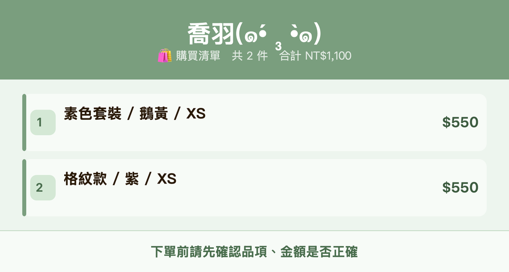 喬羽(๑•́ ₃ •̀๑)_購買清單