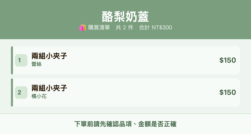 酪梨奶蓋_購買清單