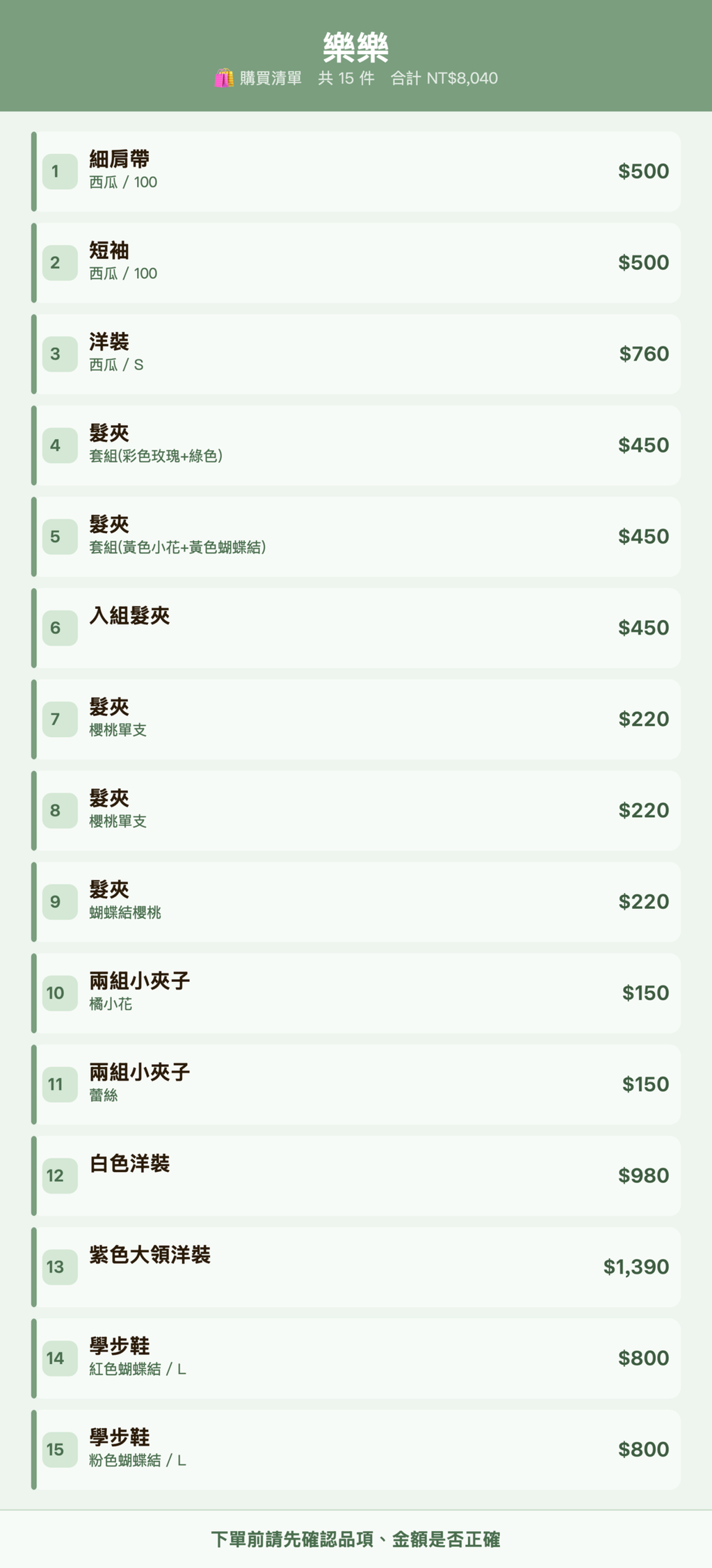 樂樂_購買清單