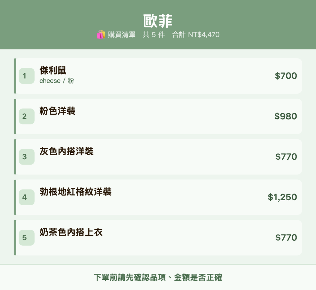 歐菲_購買清單