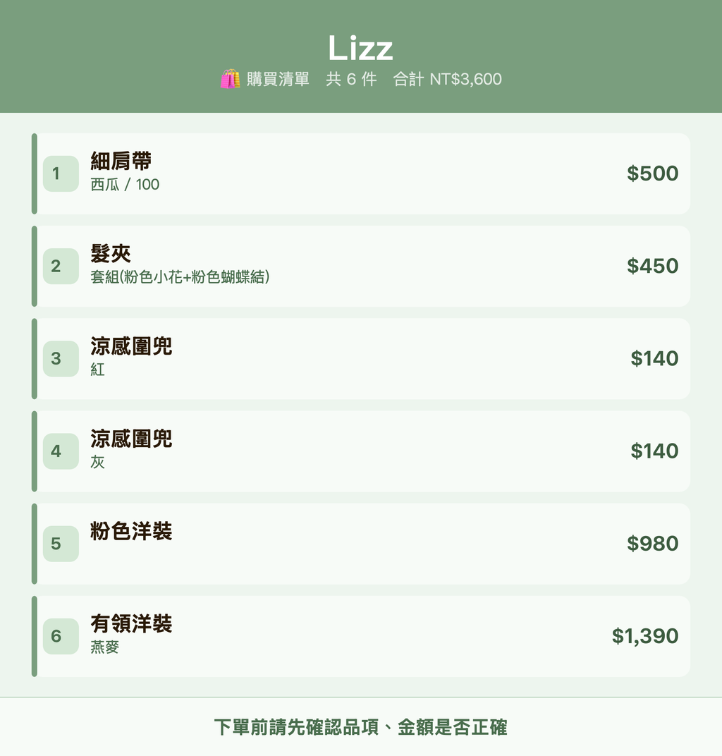Lizz_購買清單