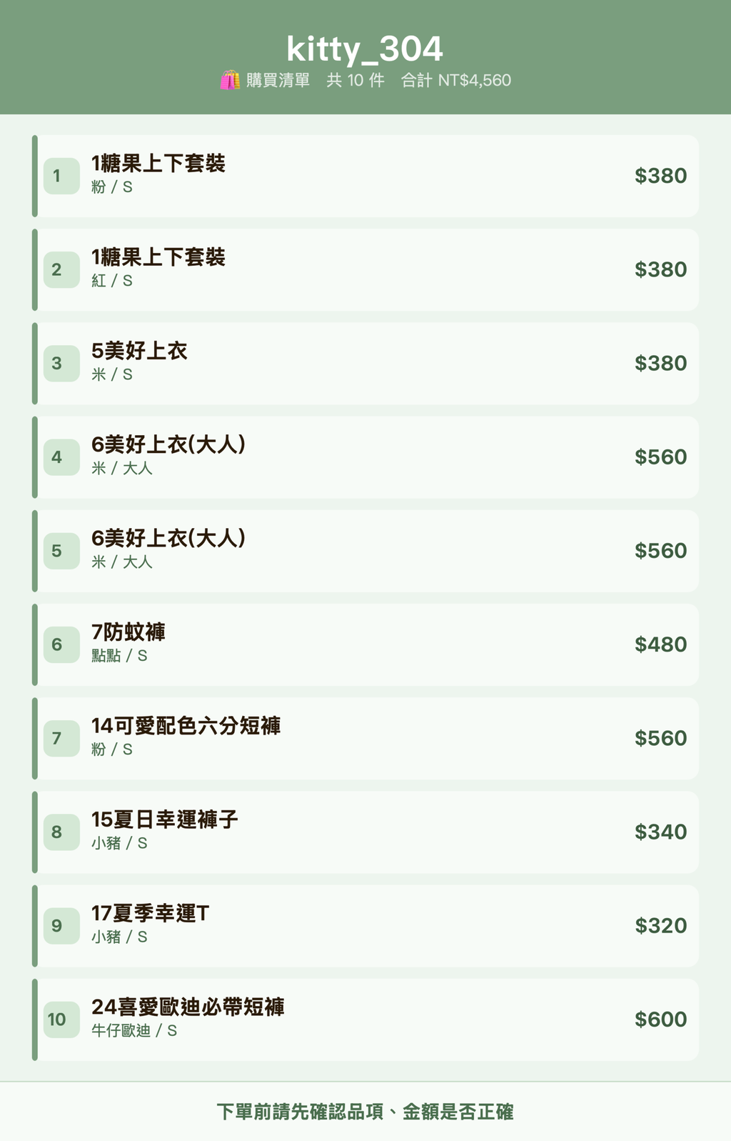 kitty_304_購買清單