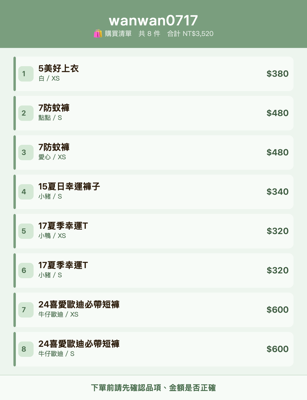 wanwan0717_購買清單