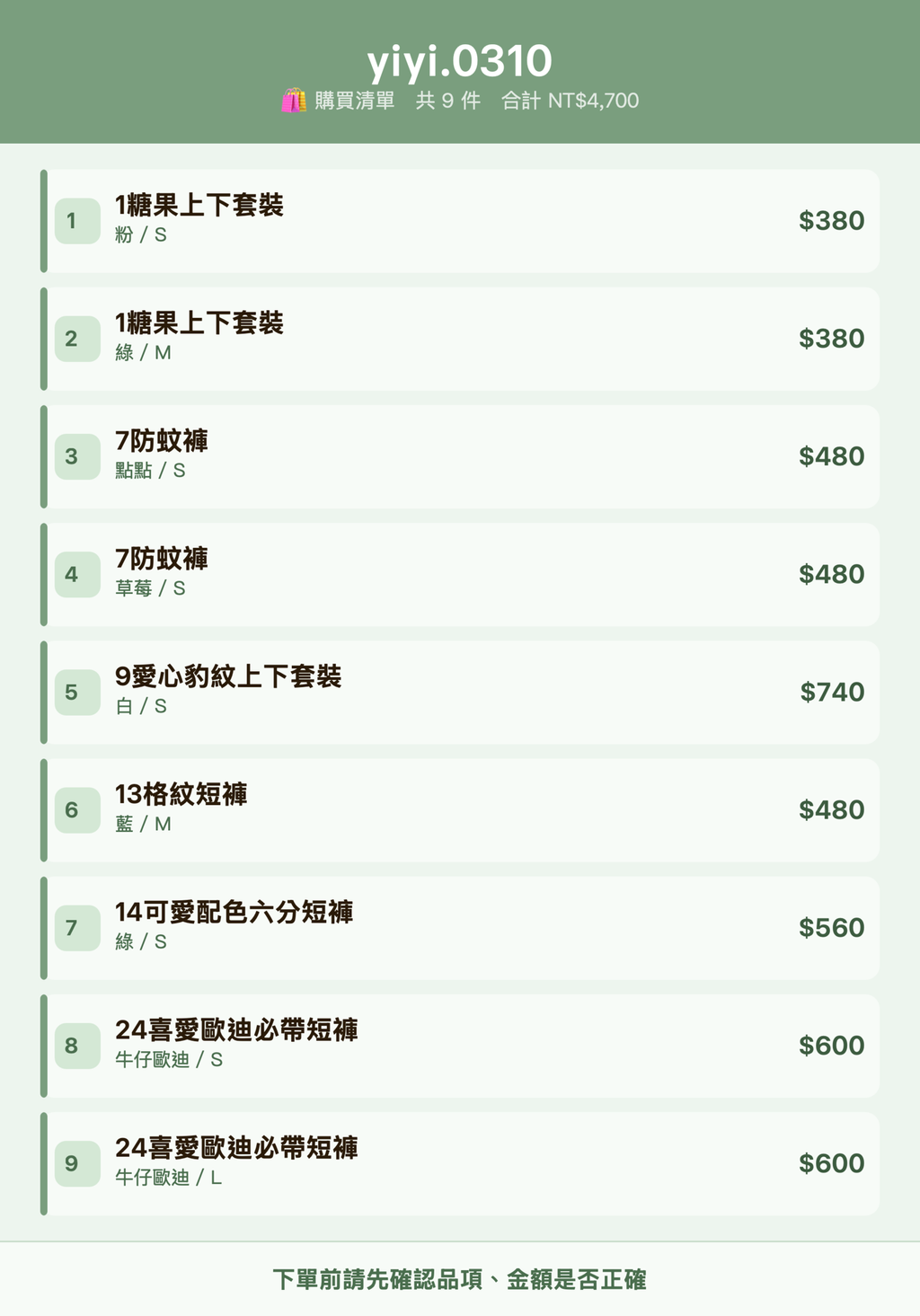 yiyi.0310_購買清單