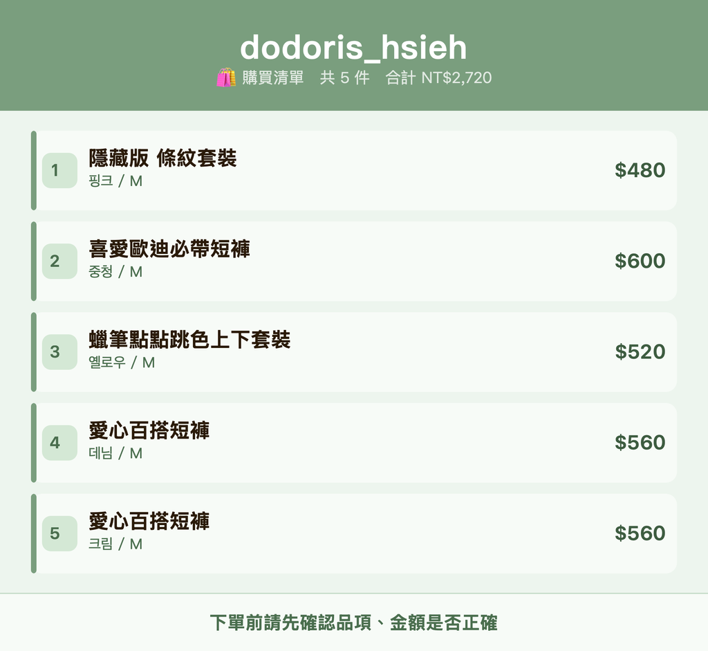 dodoris_hsieh_購買清單