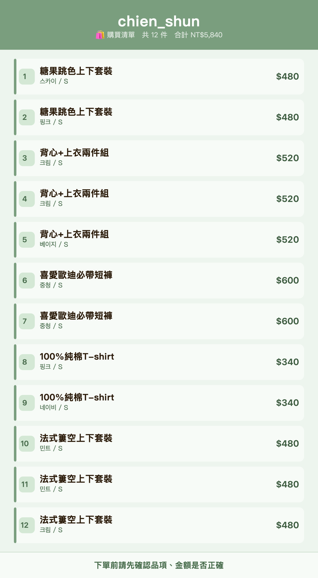 chien_shun_購買清單