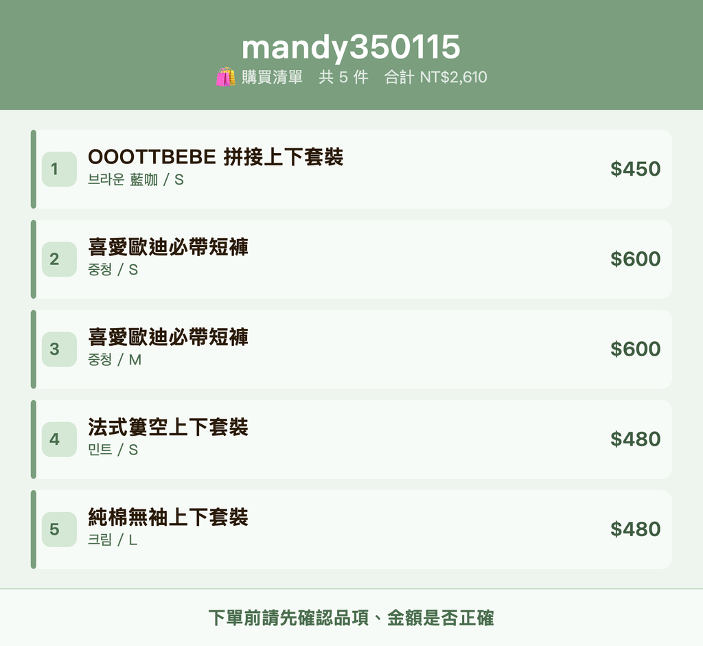 mandy350115_購買清單