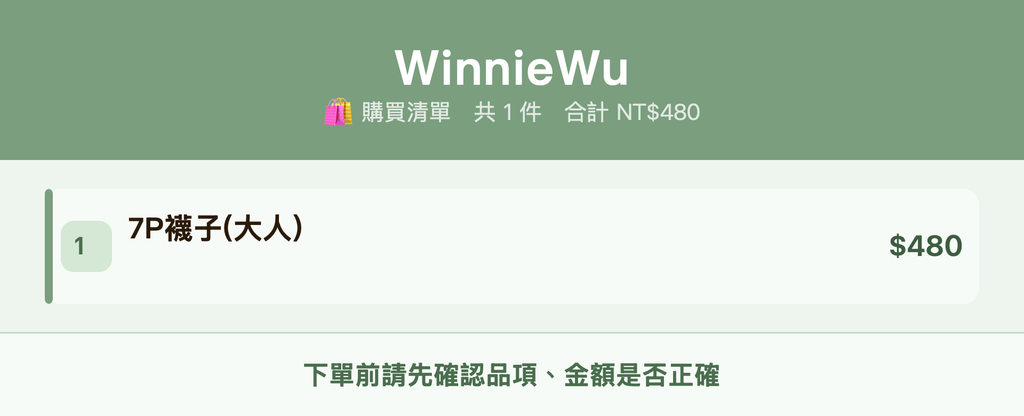 WinnieWu_購買清單