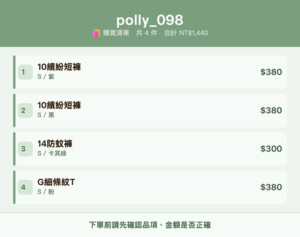 polly_098_購買清單