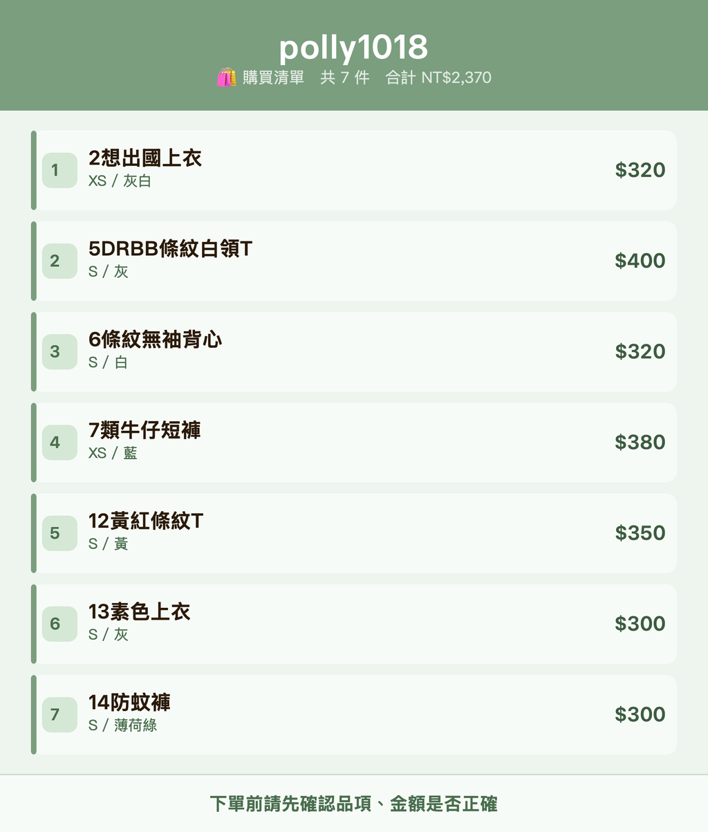 polly1018_購買清單