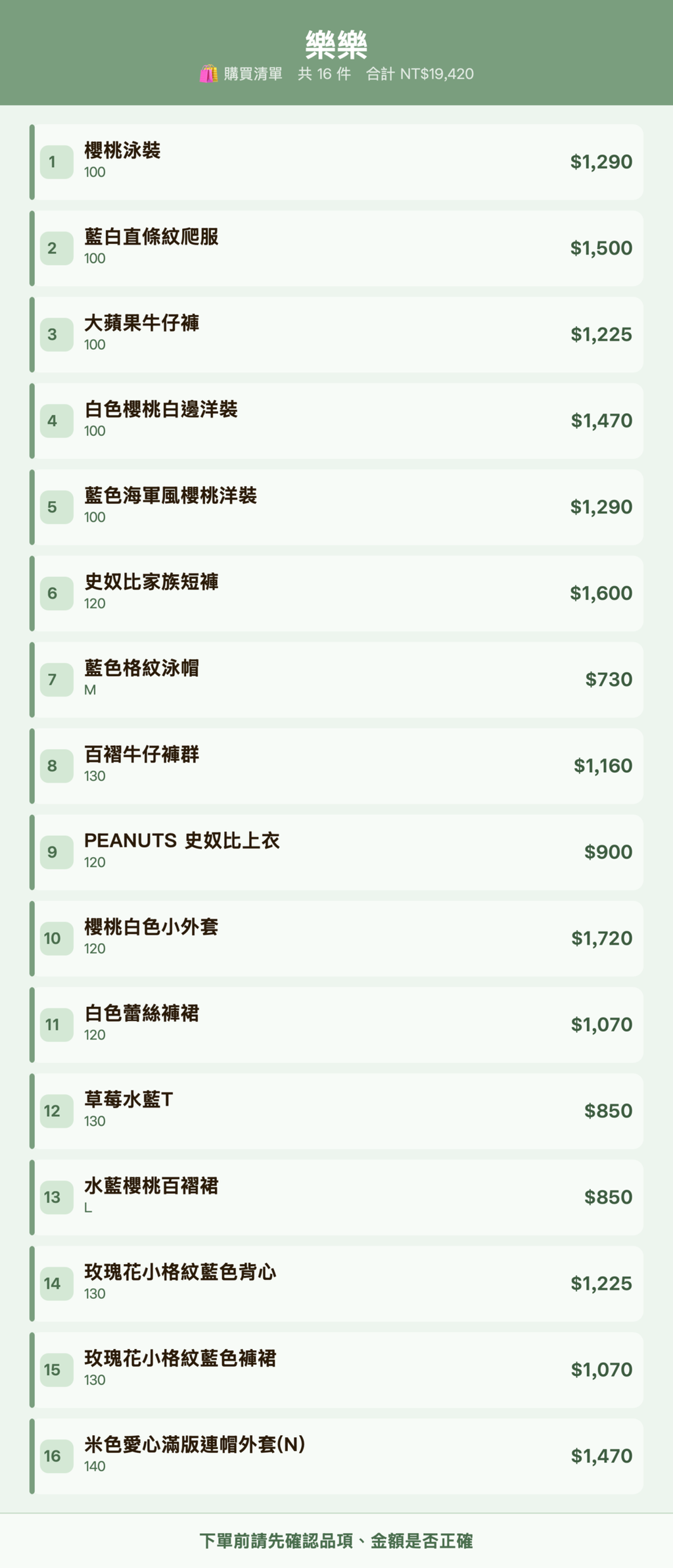 樂樂_購買清單