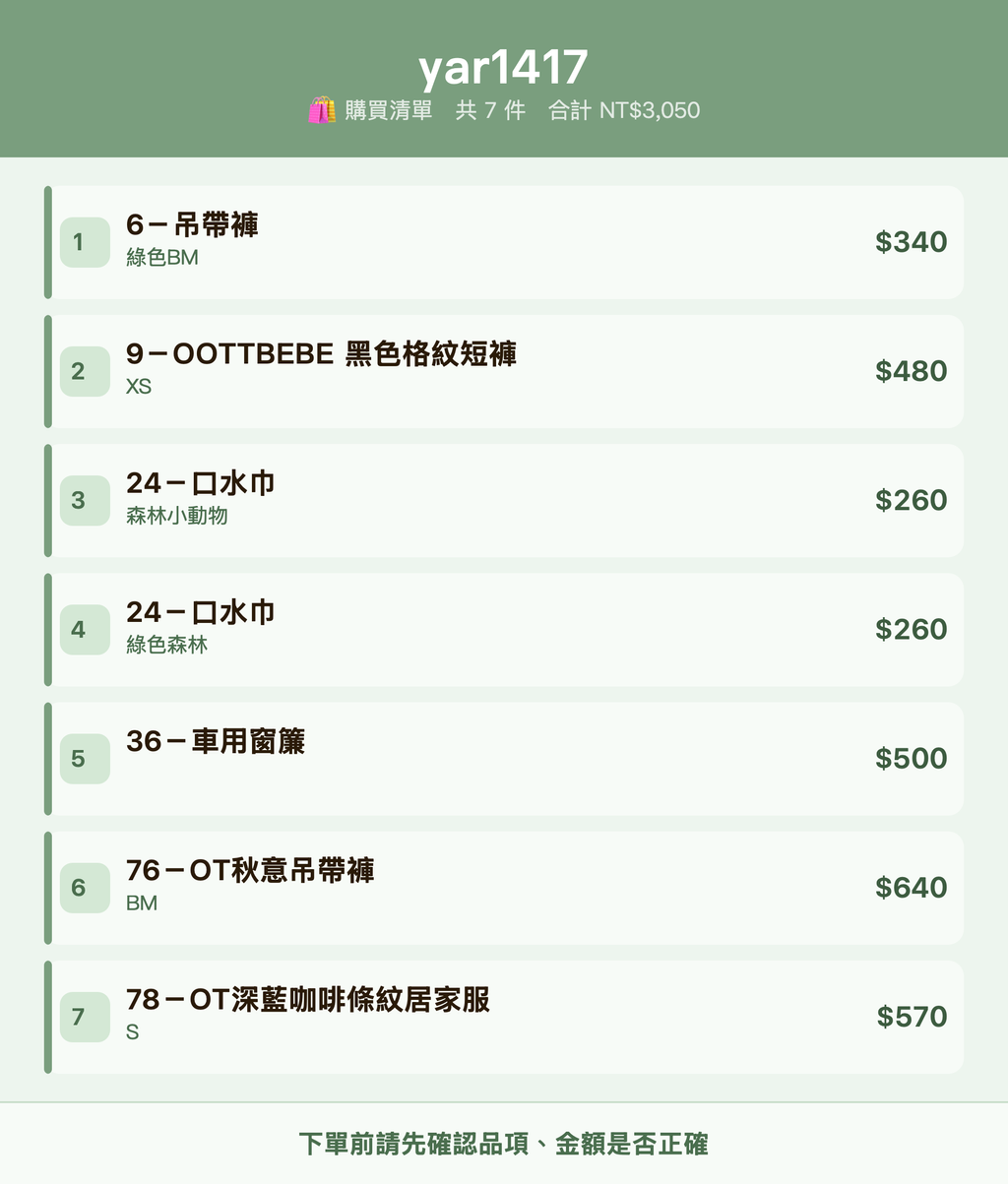 yar1417_購買清單