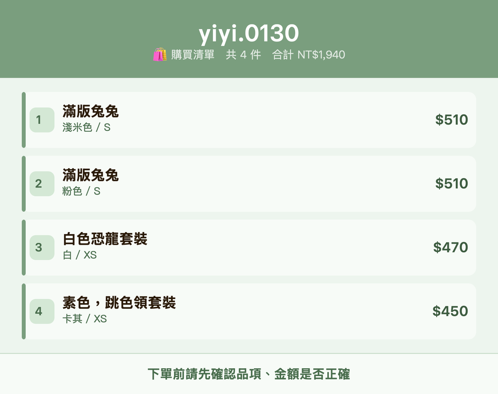 yiyi.0130_購買清單