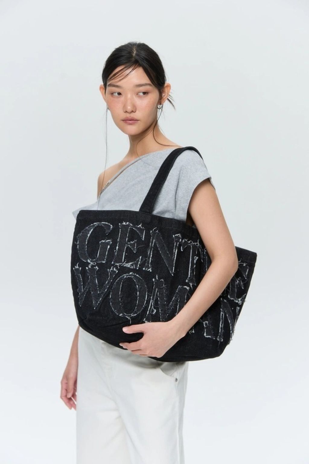 GW Denim Tote Bag 黑色2