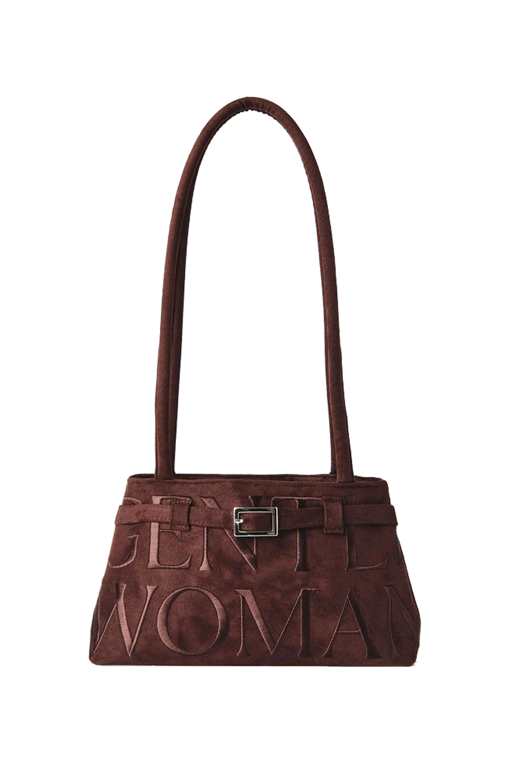 GW SUEDE BALLERINA BAG 深棕1