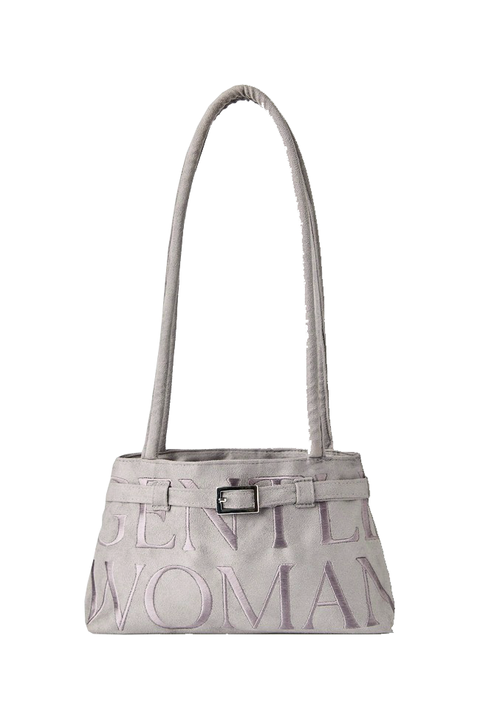GW SUEDE BALLERINA BAG 灰色1