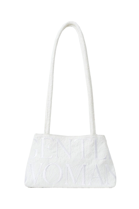 GW LACE BALLERINA BAG 雲白1
