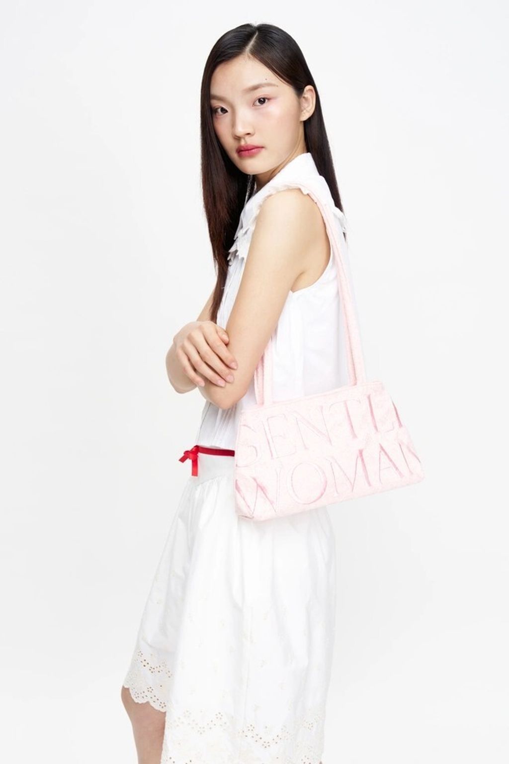 GW LACE BALLERINA BAG 亮粉2