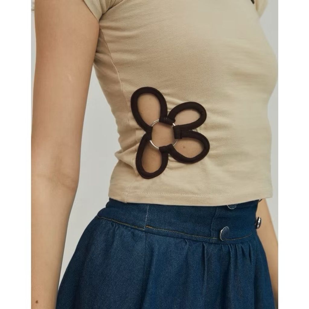 Gerbera Top 淺棕色3
