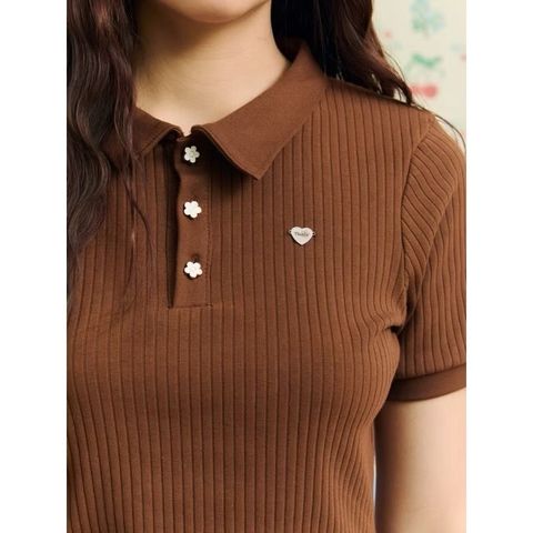 Daisy Top Polo衫 可可色3