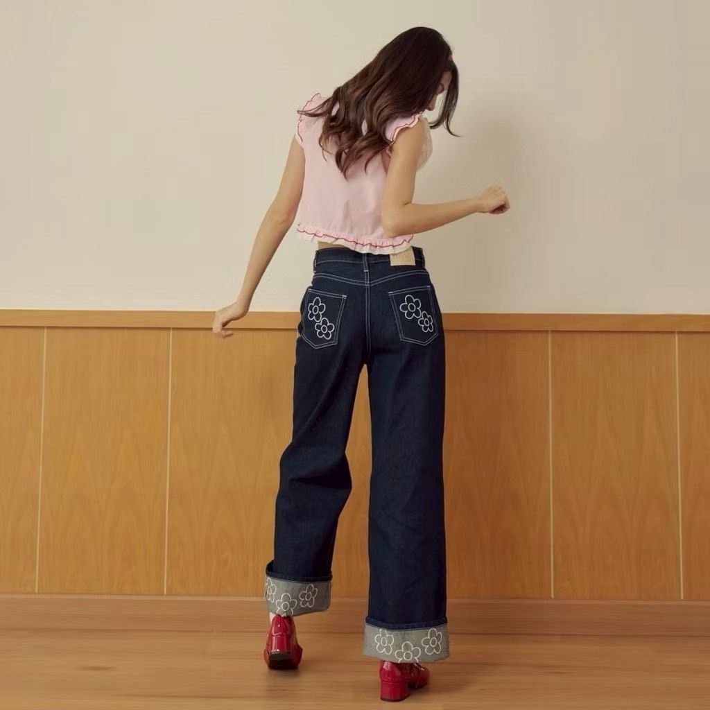 Lilac Baggy Jeans 深藍色1