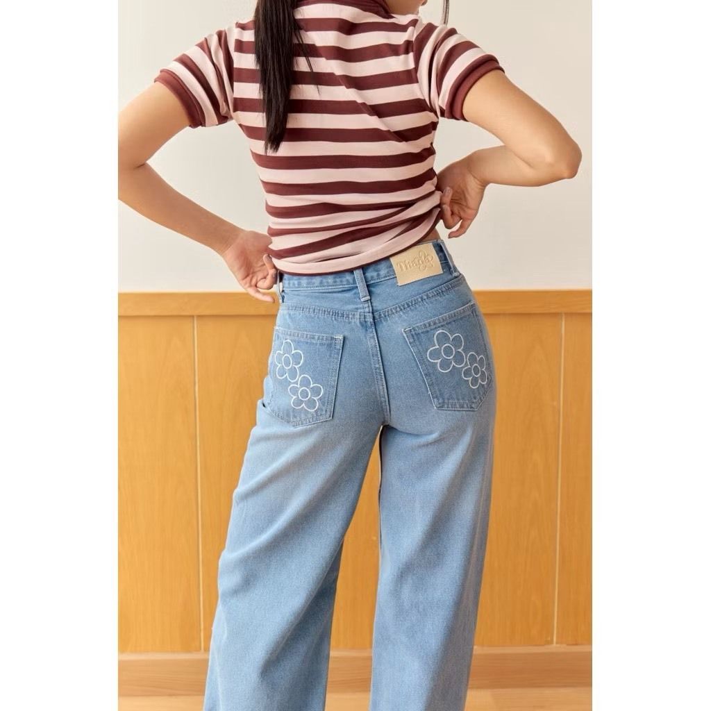 Lilac Baggy Jeans 淺藍色1