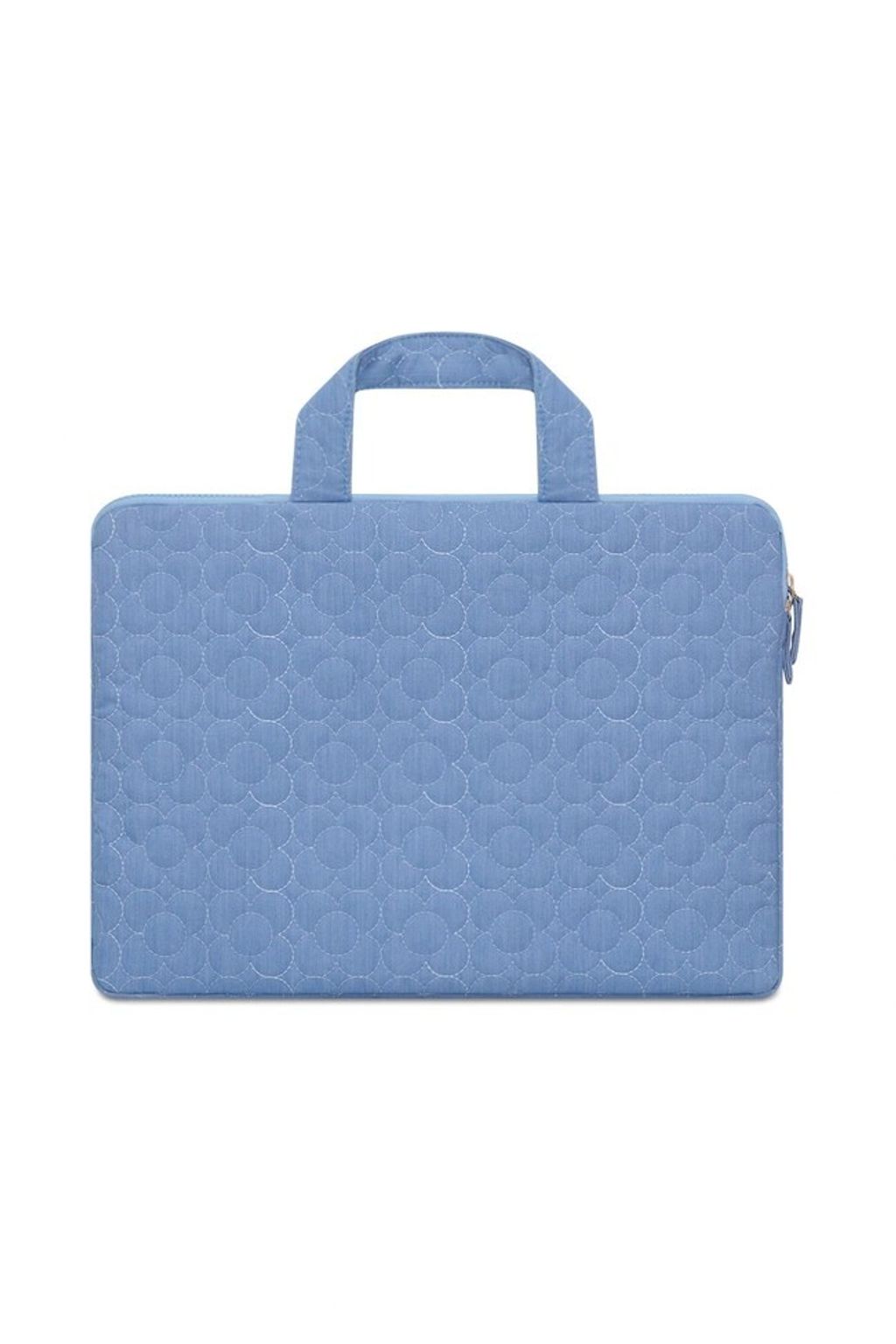 Fluffy Flora Laptop Case 淺藍3
