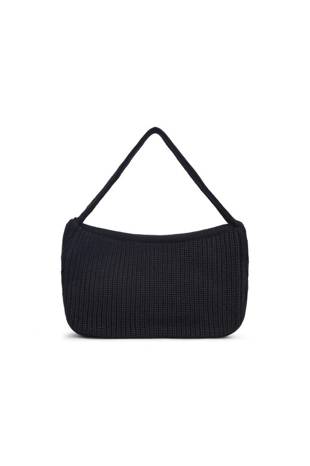 Preppy Knit Shoulder Bag 黑色3