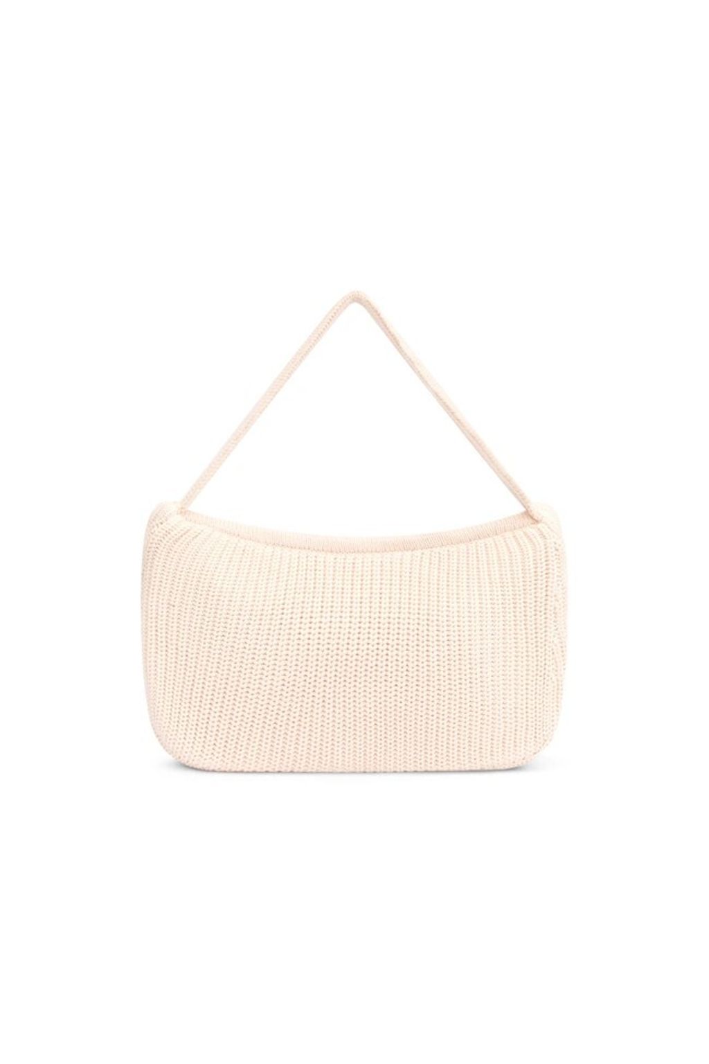 Preppy Knit Shoulder Bag 米白3