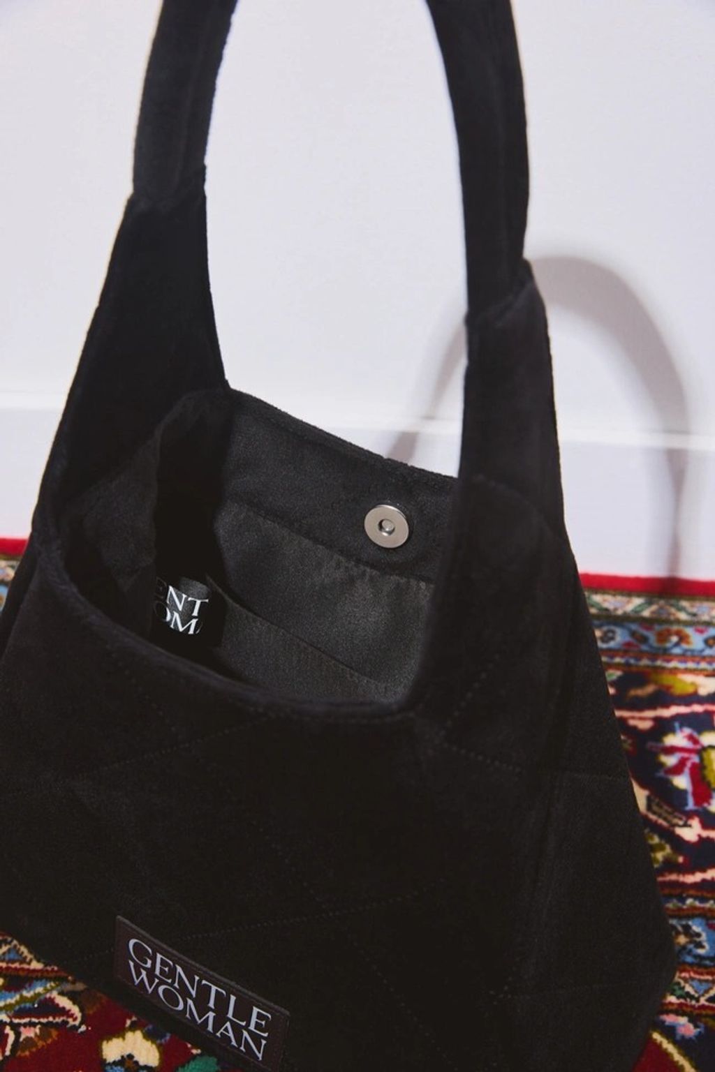Quilt Hobo Bag 黑色4