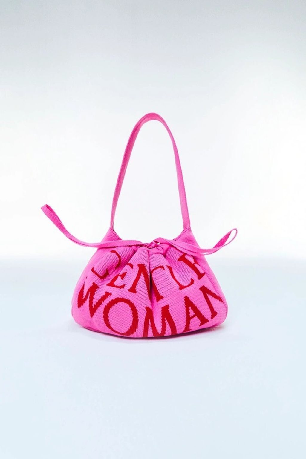 Knit Dumpling Bag 粉色2