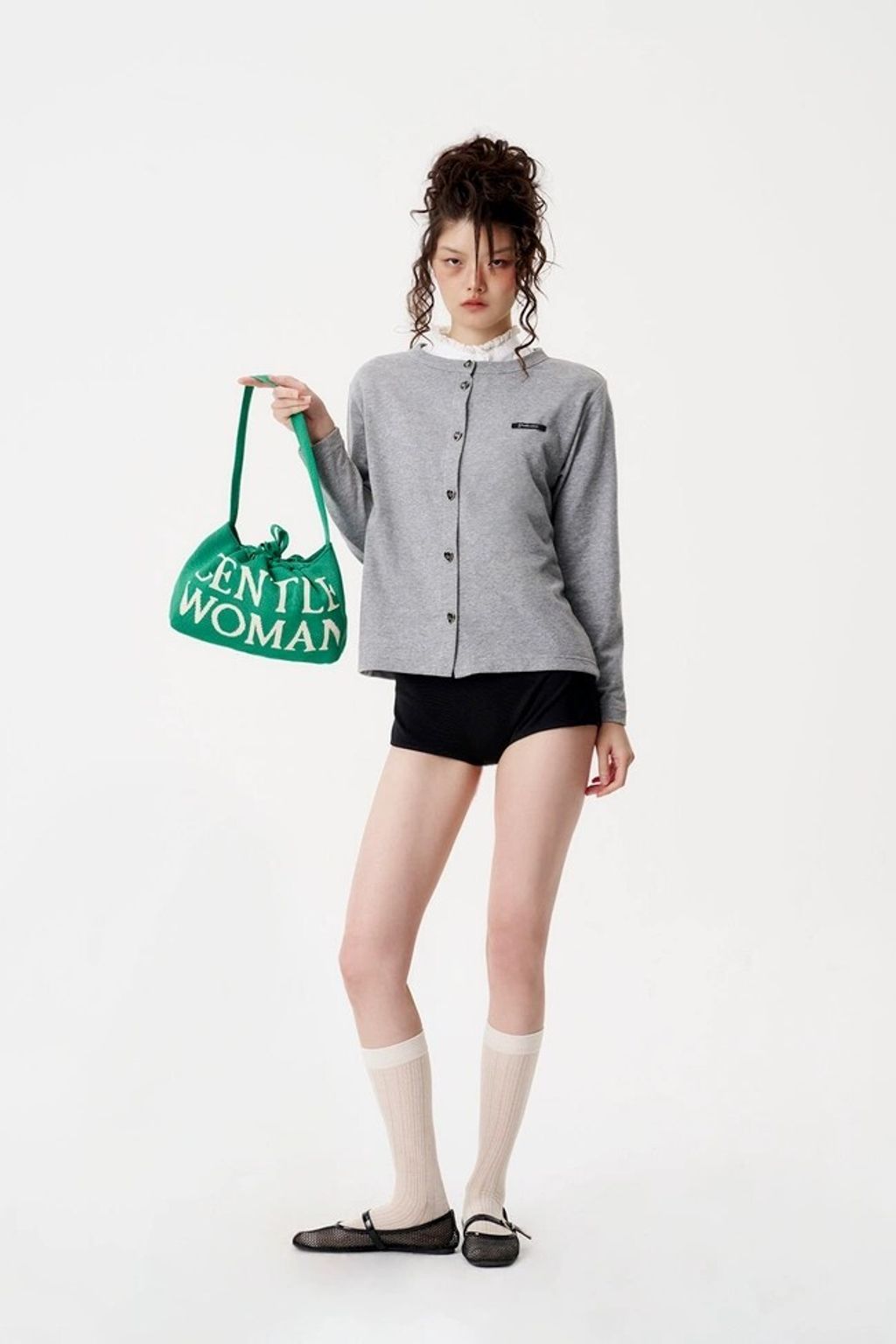 Knit Dumpling Bag 綠色4