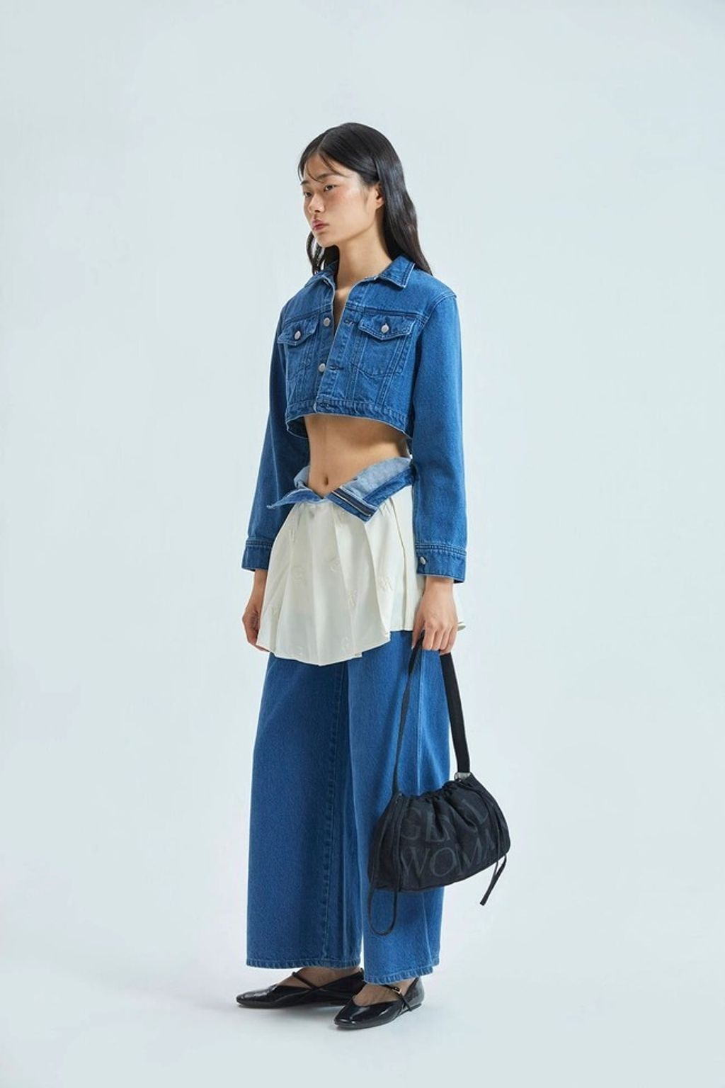 Denim Dumpling Bag 午夜色4