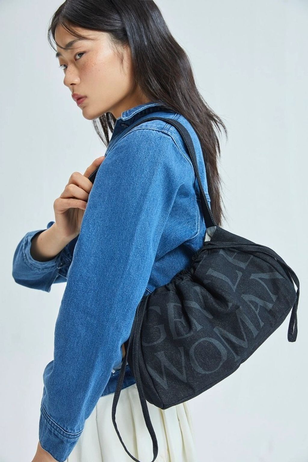 Denim Dumpling Bag 午夜色1