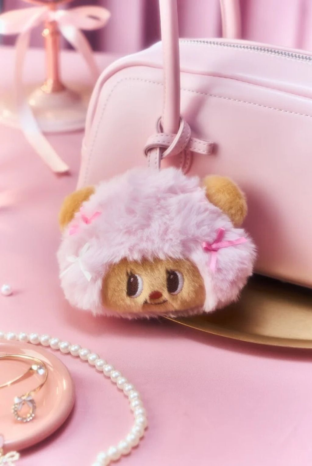 Pink-Haired Princess coin Purse Bag Charm3