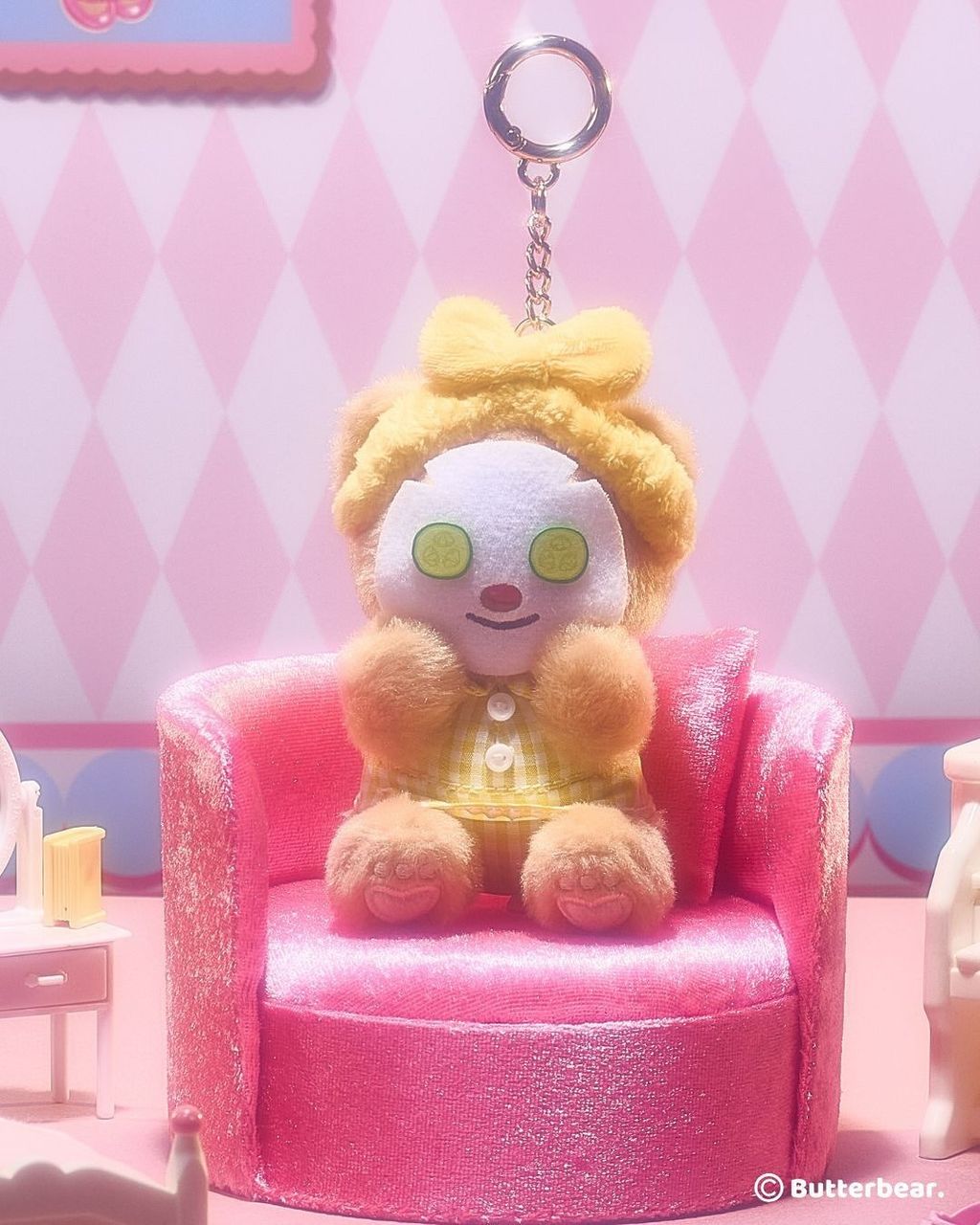 Butterbear Skincare Time Keychain-1