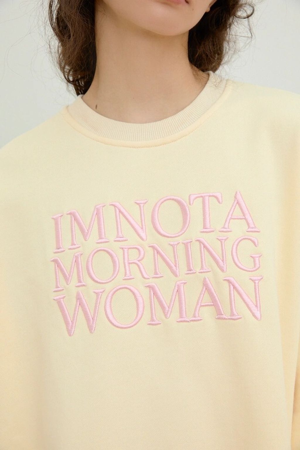 NOT TODAY MORNING SWEATER 大學T 黃2