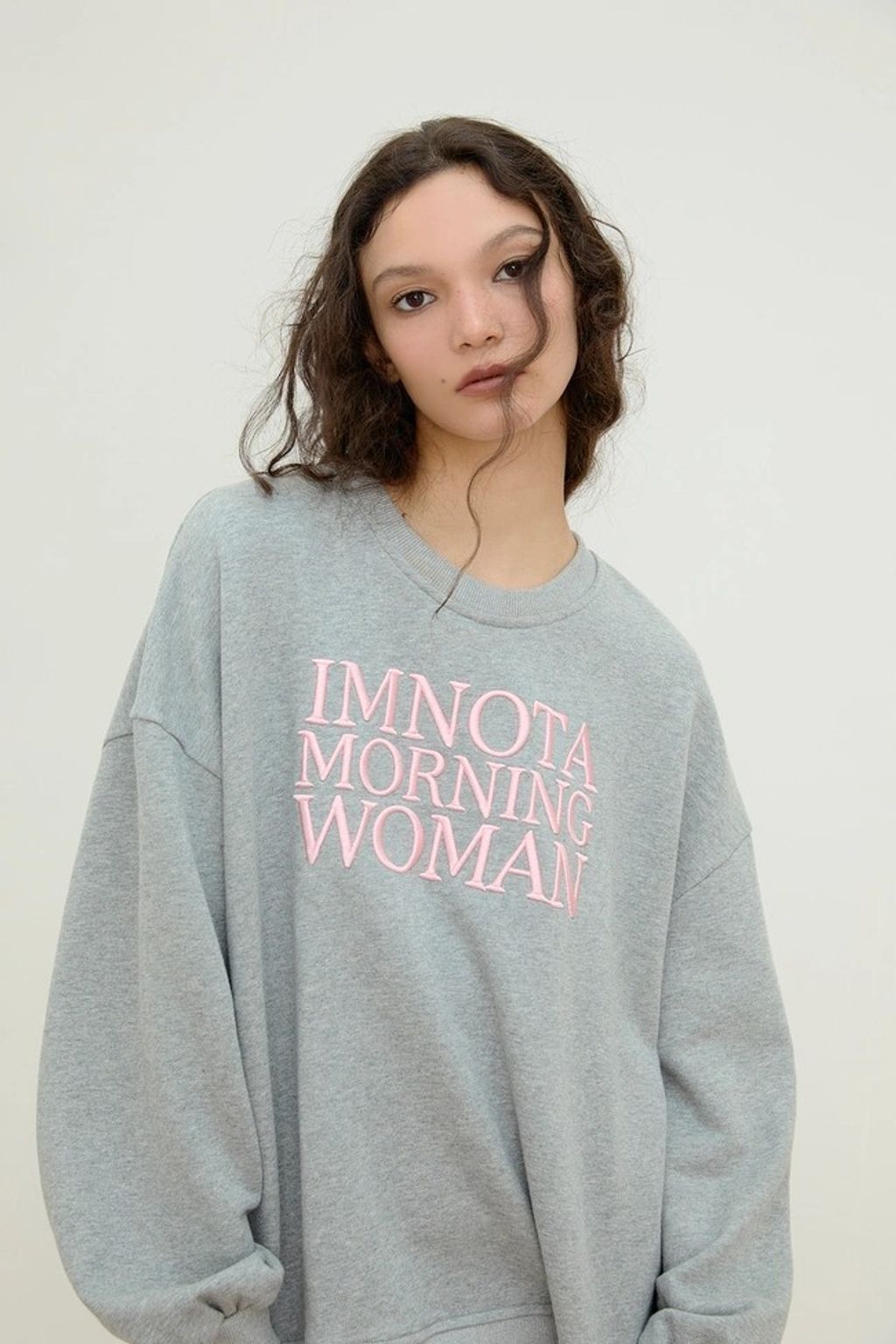 NOT TODAY MORNING SWEATER 大學T 灰3