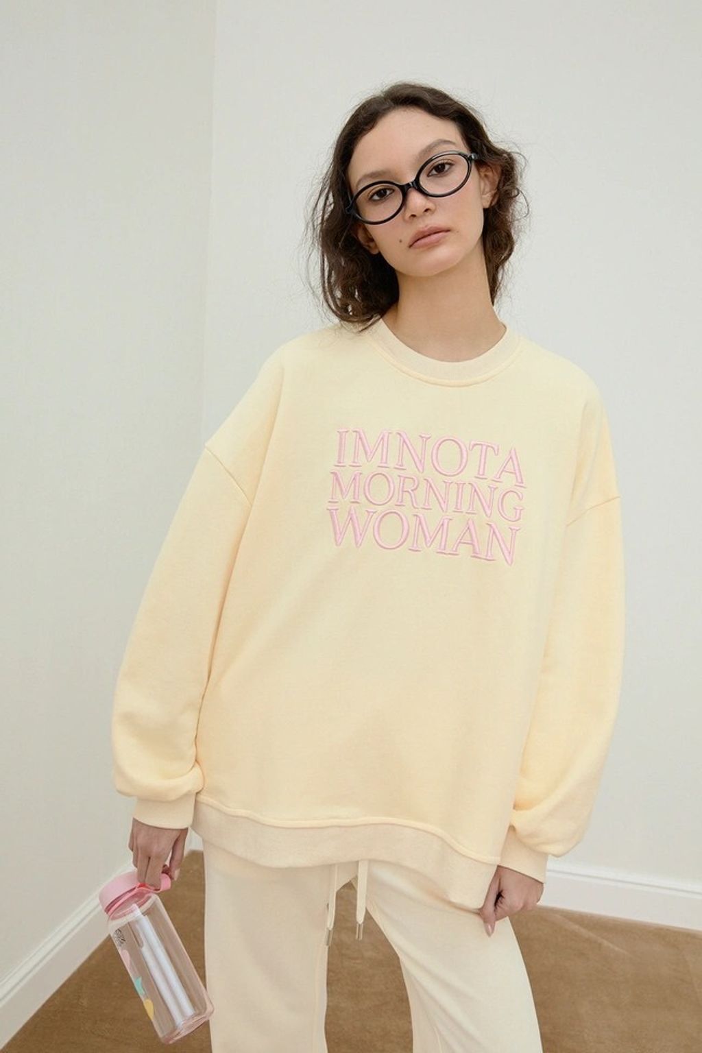 NOT TODAY MORNING SWEATER 大學T 黃3