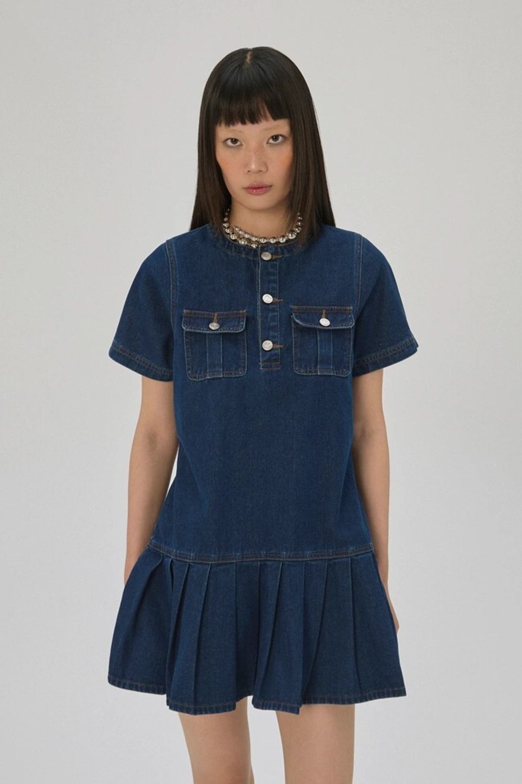 SWEETEST GIRL DENIM DRESS 1